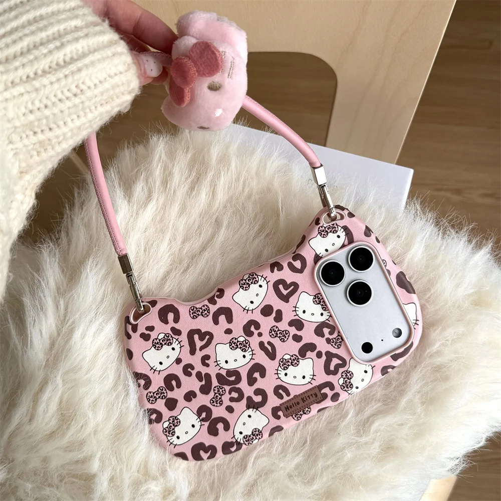 

Cute cartoon Cat's ears (Steamed cat-ear shaped bread) pink ktcat with pendant for iPhone 17 Pro Max 14/15/16 13 Pro Max protect