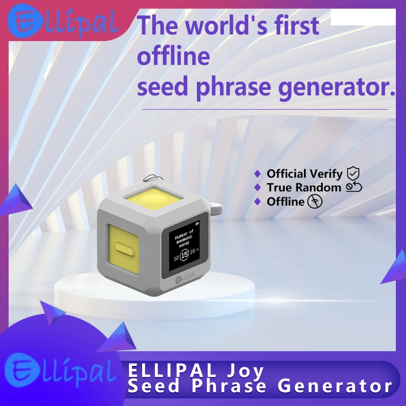 ELLIPAL Joy Seed Assistant Words Phrase Generator Offline security Encrypted Digital Currency Blockchain