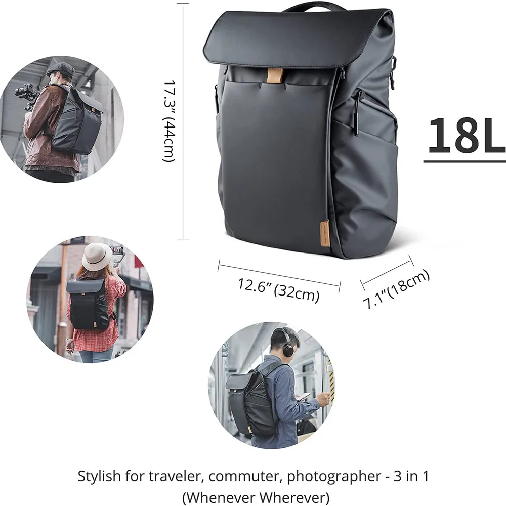 PGYTECH OneGo 18L Camera and Drone Backpack for Men and Women, Casual Male 16\