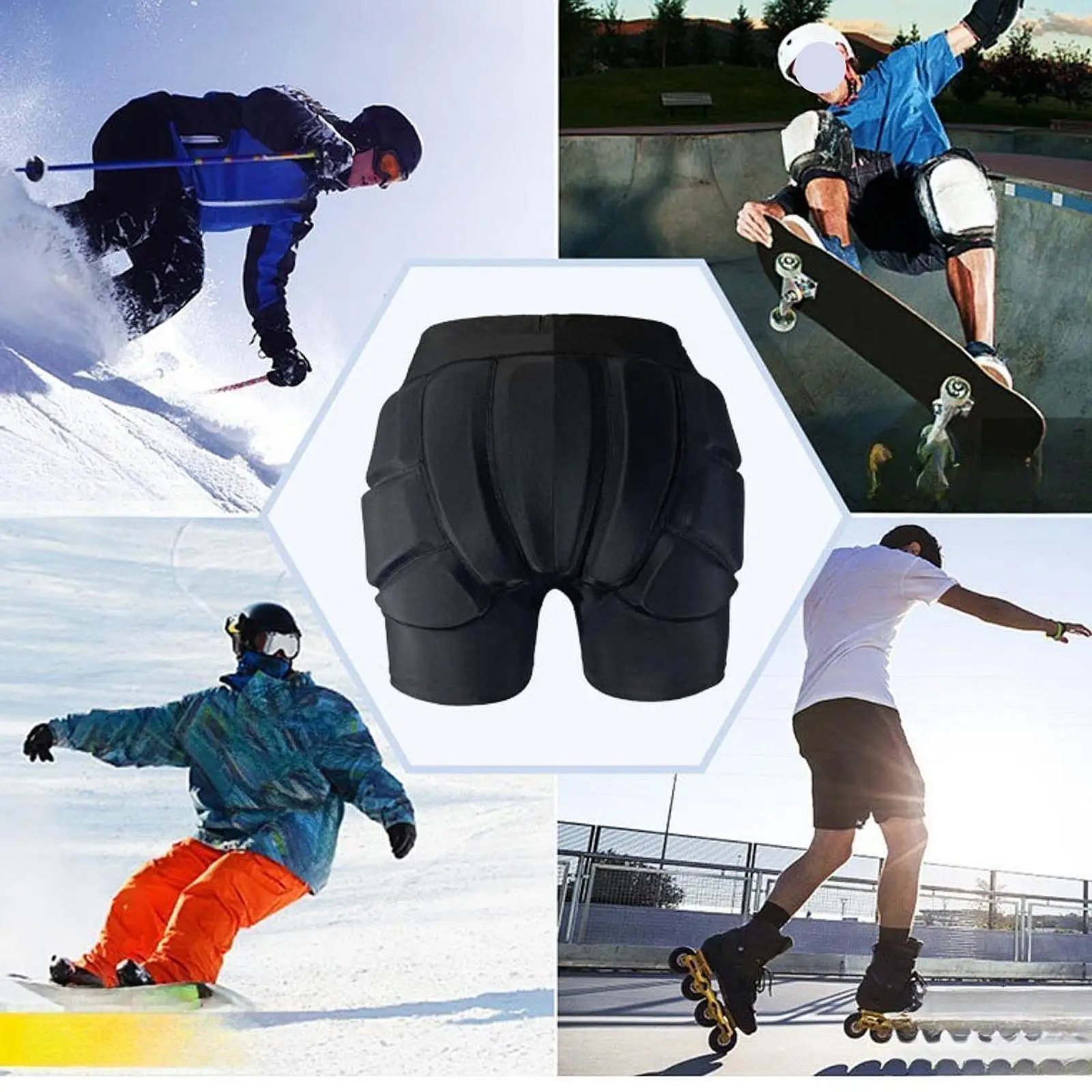 

Kids Butt Pad Shorts, Protective Padded Shorts, Children Hip Tailbone Protector, Crash Pad Pants for Ice Hockey