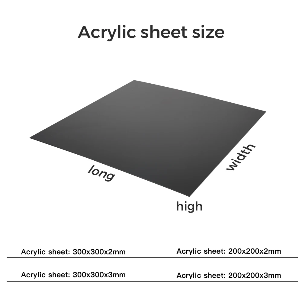 Acrylic Ban Bóng Đen Nguyên Chất 300Mm * 300Mm Mặt Tỳ Hưu Màu Tấm Nhựa Thủy Tinh Hữu Cơ Methacrylate Cho Cnc 3018 Laser khắc Chữ