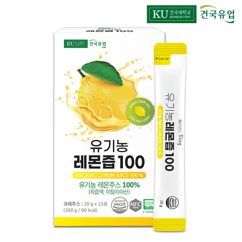 건국유업 유기농 레몬즙 100 15포