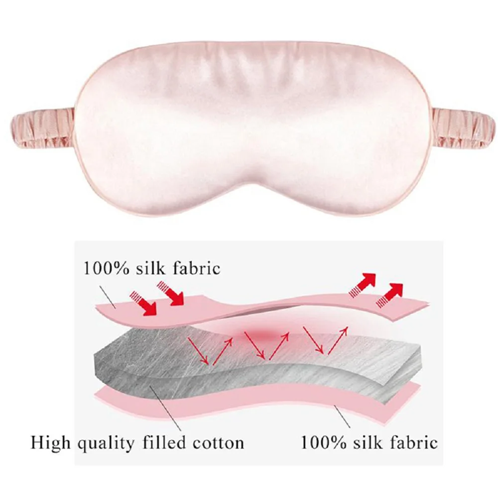 Parche de seda imitada para los ojos, máscara de sombreado para dormir, cubierta de relajación de viaje, protector para la salud, herramientas suaves para el cuidado de los ojos