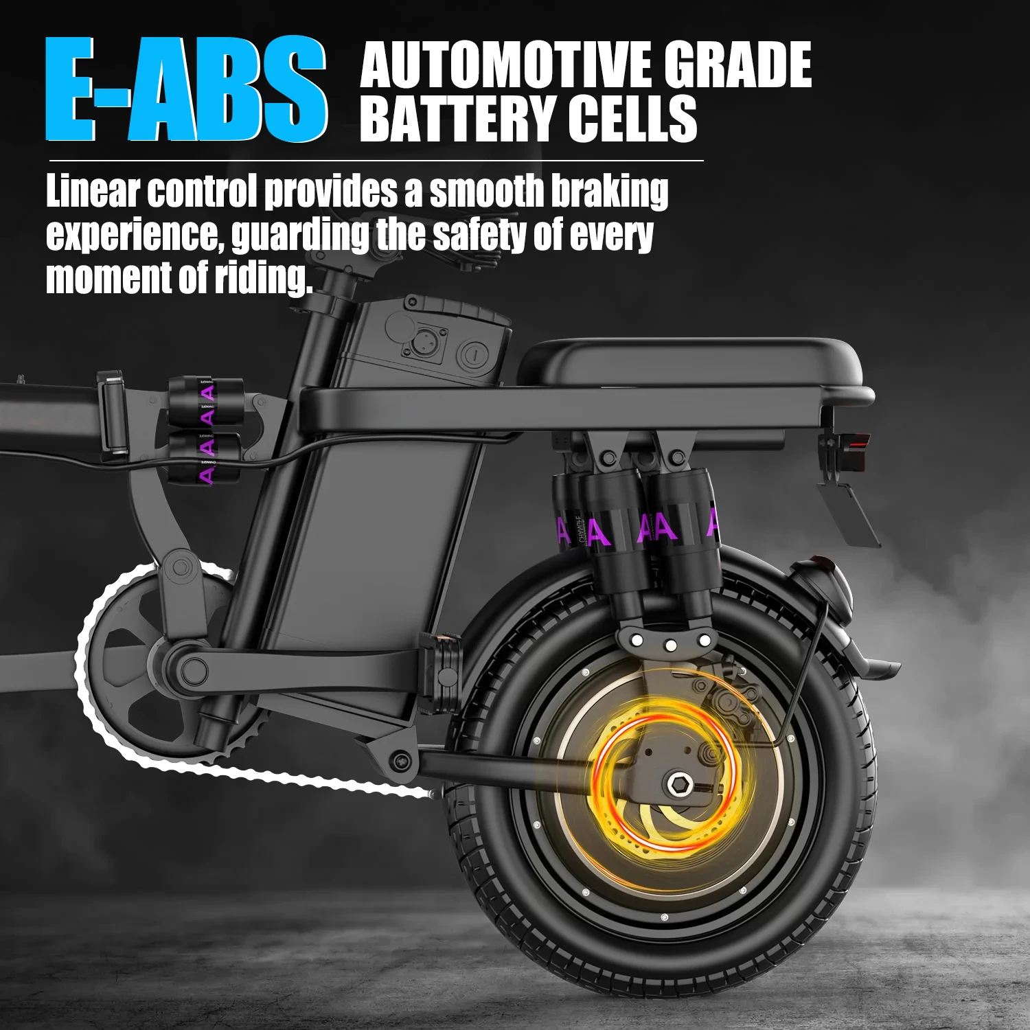 محرك ذروة DEEPOWER بقدرة 400 وات، دراجة كهربائية قابلة للطي للبالغين والمراهقين، دراجة للتنقل مقاس 14 بوصة، دراجة إلكترونية ب #5