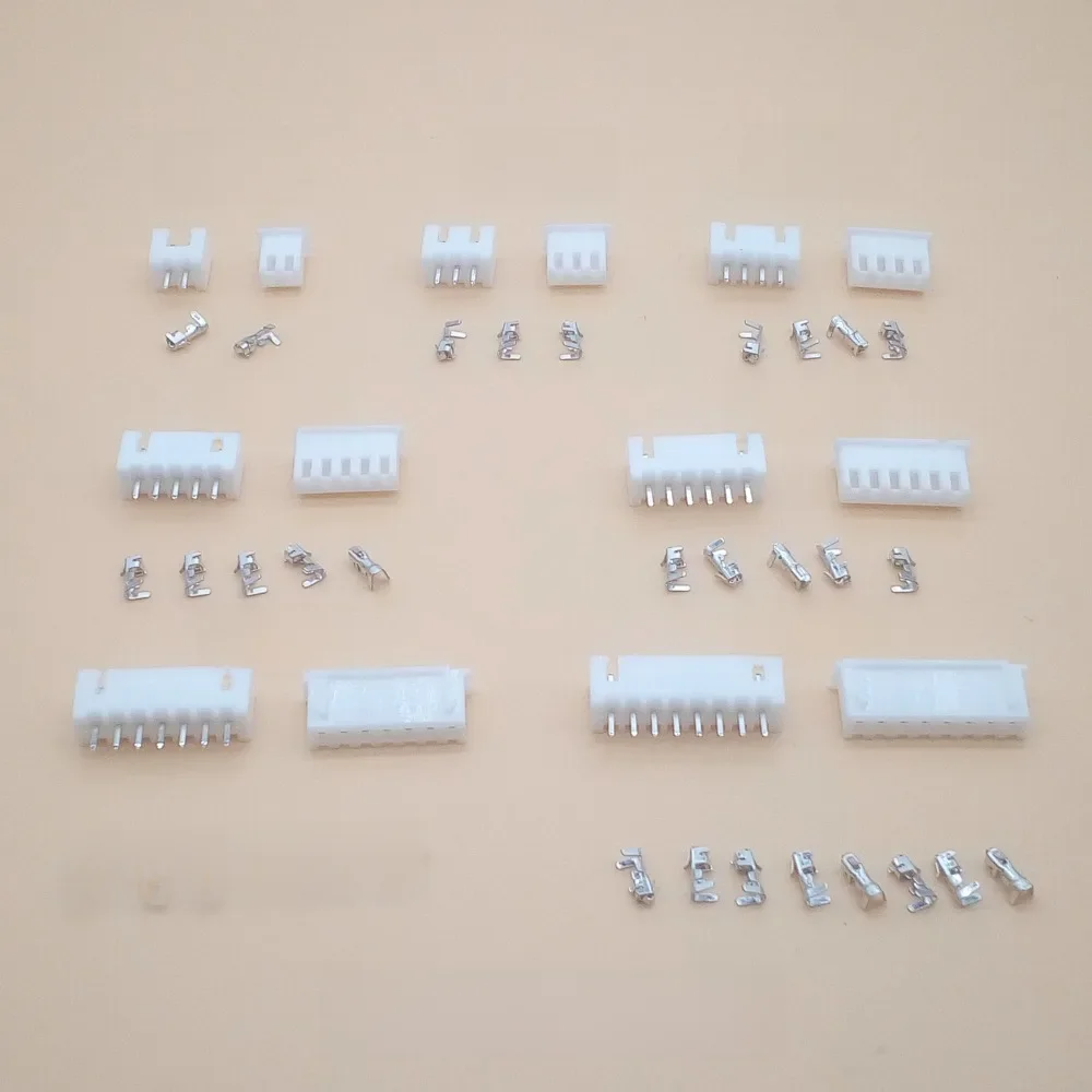 20 zestawów XH 2,54 mm 2/3/4/5/6/7/8/9/10/12pin Złącze JST Wtyczka męska, żeńska, zaciskane — zdjęcie 2