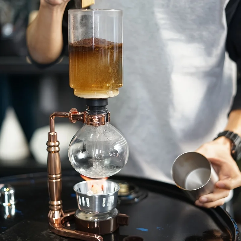 Technica 5 TCA-3 Glass Siphon Coffee Maker 3 Cup Professional Brewing System Stylish and Durable for Home or Office Use