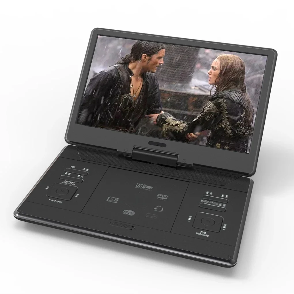 Lecteur DVD portable polyvalent et compatible pour tous les formats compatible avec VCD/DVD/CD/MP3/MP4/RMVB