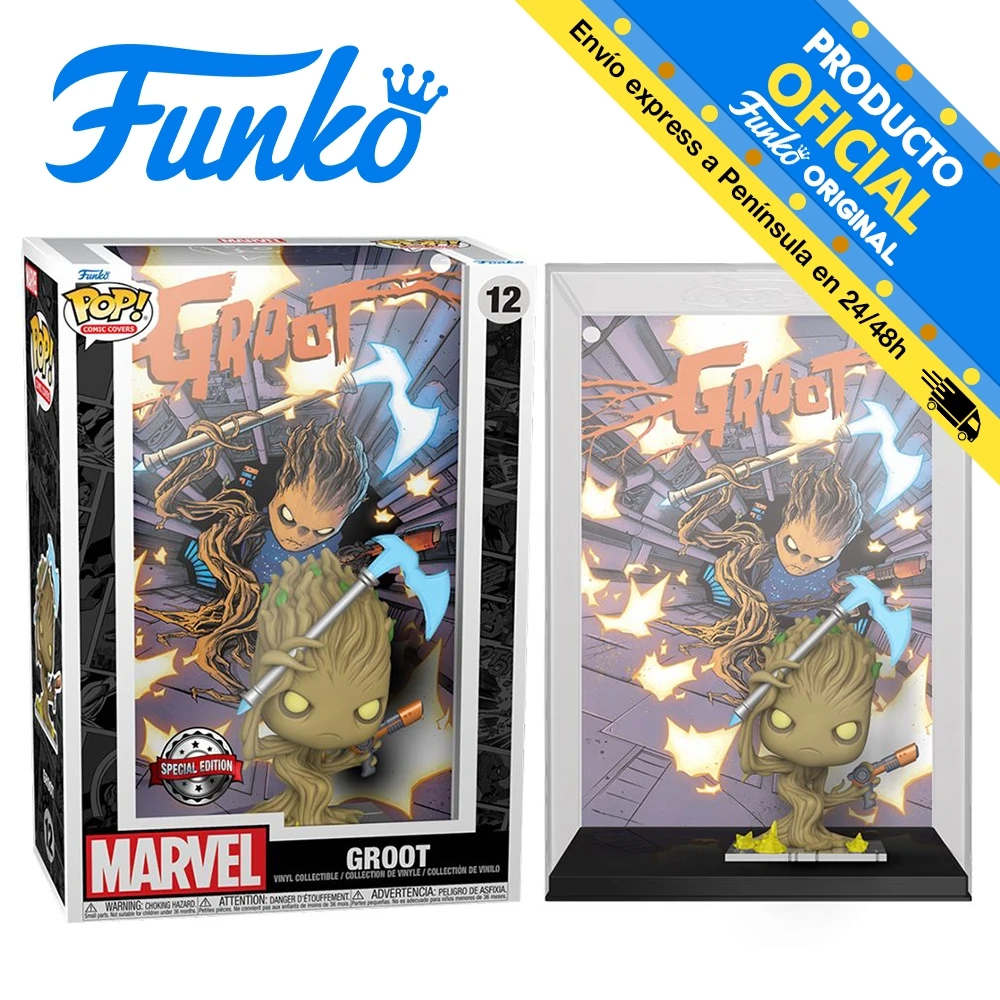 Funko Pop! Comic Covers exclusive Groot 64926 #12 original toys for boys, girls, gifts, collector, figures, dolls, shop, with box, new, man, woman, official license