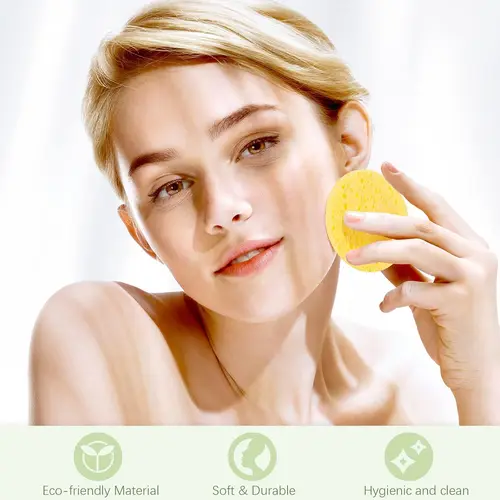 Imagen 2 del producto Esponja Facial comprimida de 50-1000 Uds., almohadillas de limpieza absorbentes fuertes, esponja de maquillaje exfoliante sin látex, esponja para el cuidado de la piel