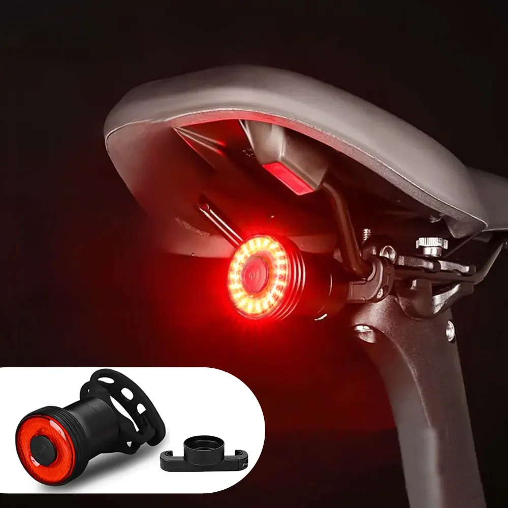 AliExpress NEWBOLER NEW Smart Bicycle Rear Light Auto Start/Stop Brake Sensing Waterproof Type-C Charge Cycling Tail