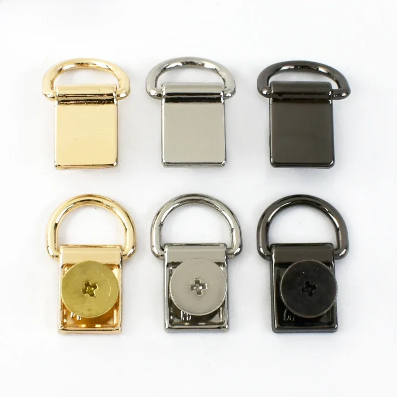 4/10/20Pcs Meetee Metal D Ring Bag Side Clip Buckles With Screws Leather Strap Connector Hook Clasp Hanger DIY Craft Accessories — zdjęcie 2