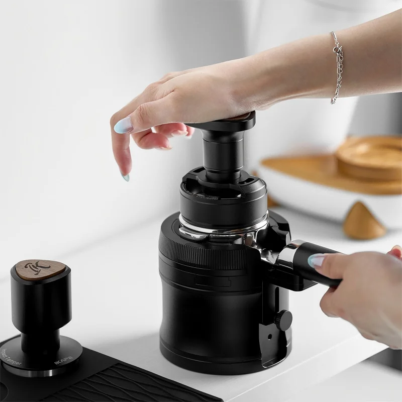 IKAPE All-in-One Coffee Distributor and Tamper-UniPress 2-in-1 Premium Espresso Tools,barista coffee accessories