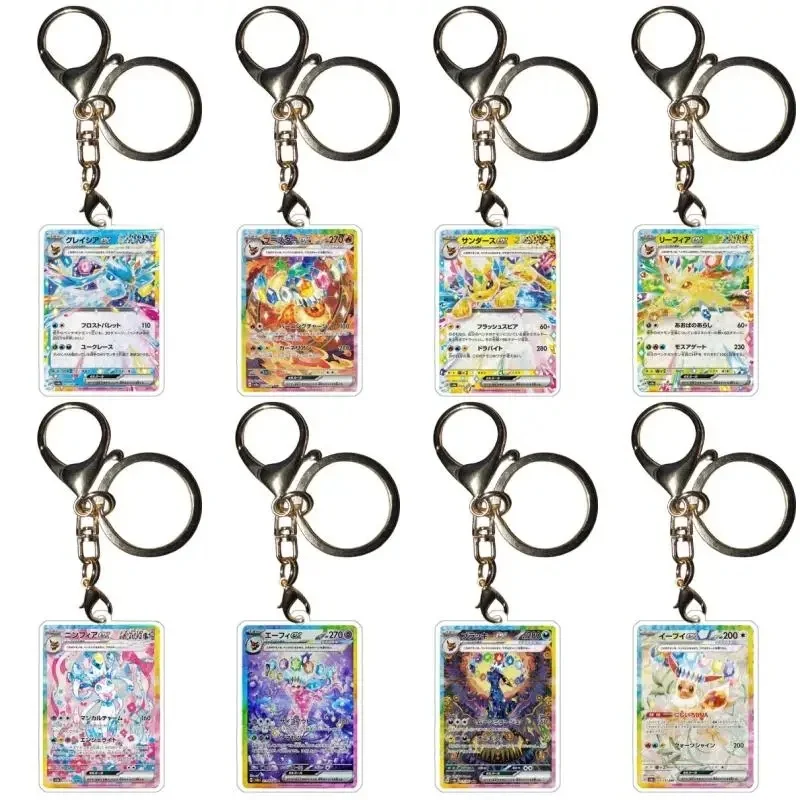 Porte-clés en acrylique Pokemon, jouet d'action, Anime Umbreon Leafeon Eevee Espeon Sylveon Jolteon Flareon, pendentif de Collection de figurines à faire soi-même