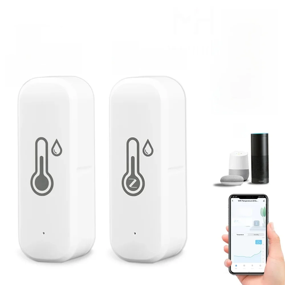 Tuya Zigbee/Wifi inteligentny czujnik temperatury i wilgotności termometr zasilany z baterii aplikacja inteligentne bezpieczeństwo w domu praca z Google Home — zdjęcie 2
