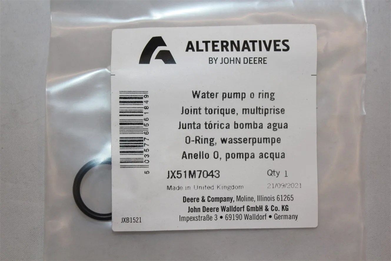 John Deere Original Water Pump Adaptor Housing O-Ring 51M7043 – Compatible with Agricultural & Orchard Tractors