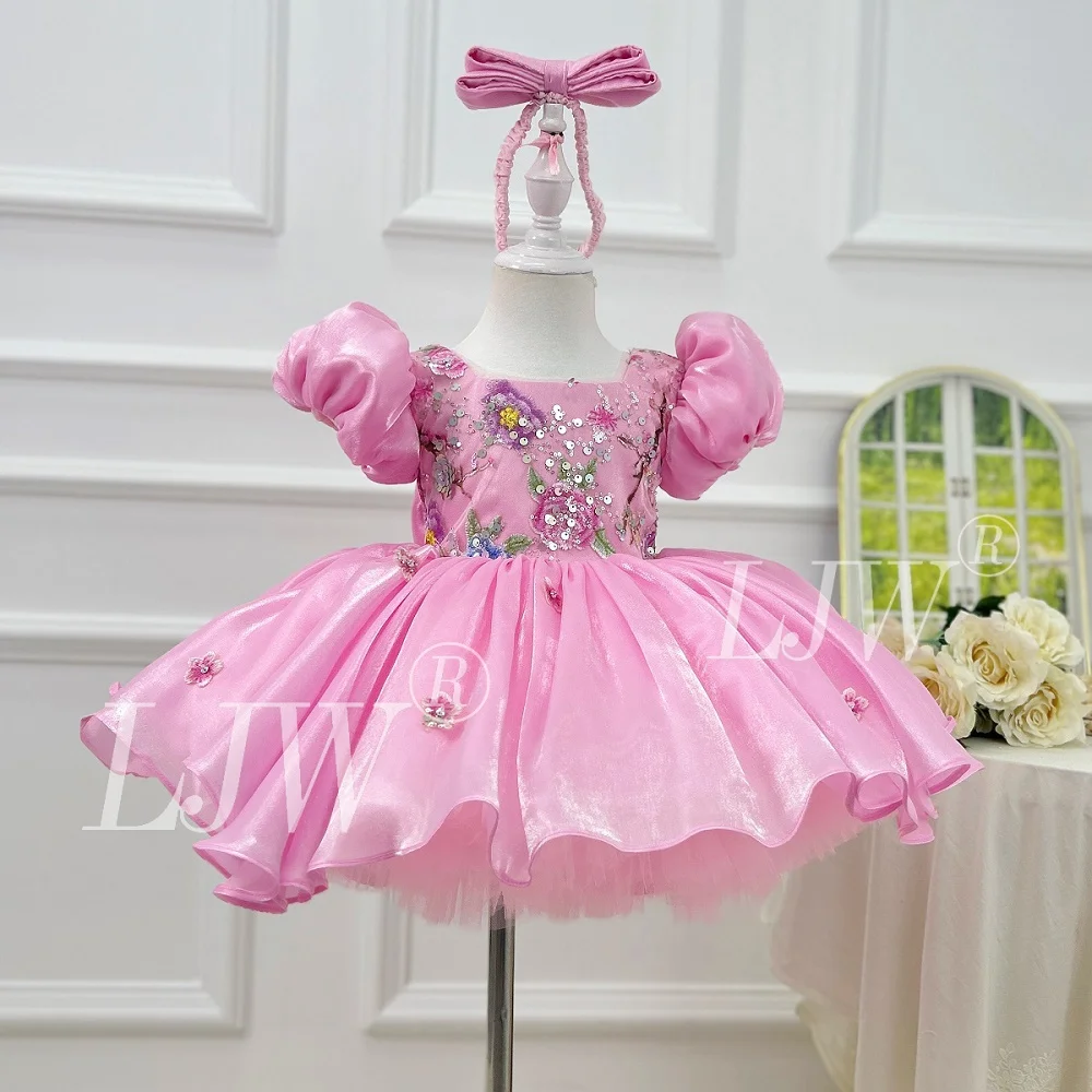 Baby Birthday Dress 0-12 years old girls embroidered flower princess dress Wedding Flower Girl Dress Theme Party Dress