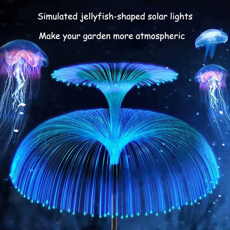 1–10 Stück Solar-Quallen-Lichter, 7 Farbwechsel, Außenleuchte, wasserdicht, für Hof, Weg, Rasen, Garten, Party, Hochzeit, Dekoration, Beleuchtung