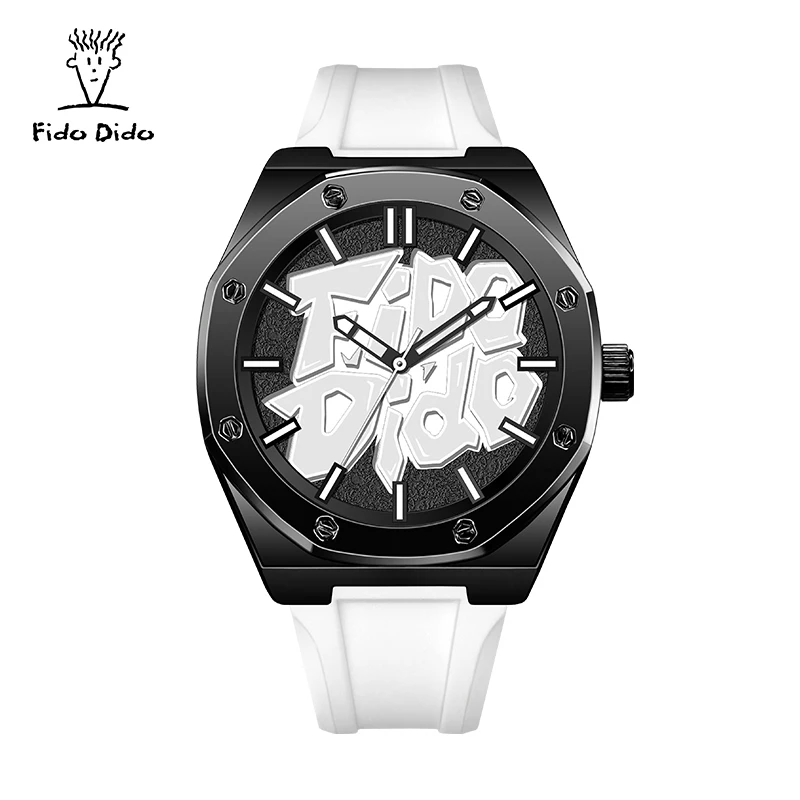 FIDO DIDO Sports Couple Watch - Silicone Strap 50M Waterproof | Classic Quartz FD2336-920