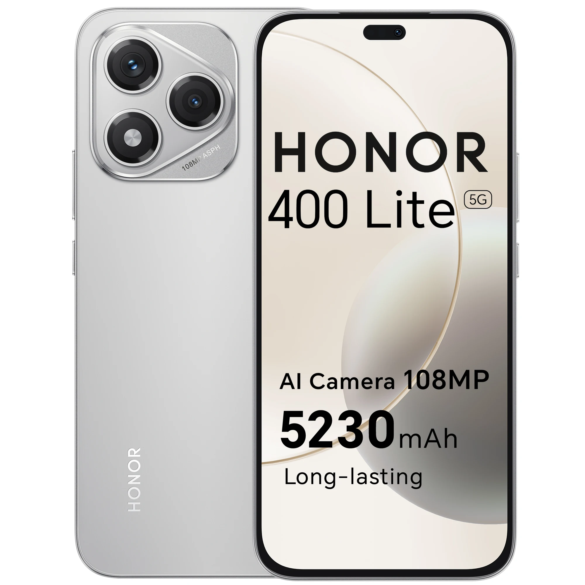 HONOR 400 Lite 5G, versión europea, smartphone 5G, cámara principal de 108MP, MTK Dimensity 7025-Ultra, batería de 5230 mAh, pantalla AMOLED de 6.7 pulgadas 3