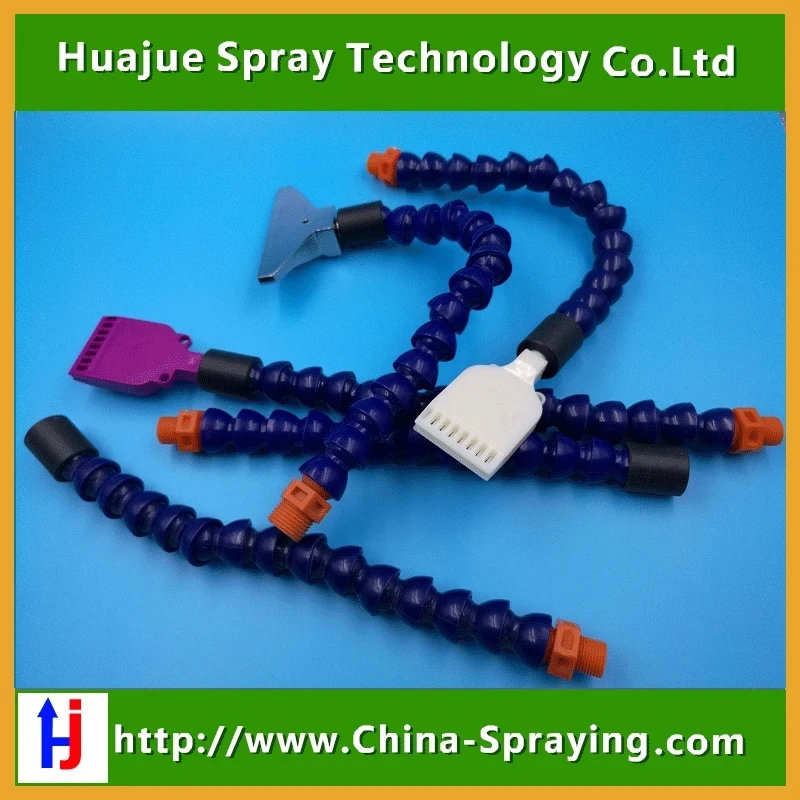 Flexible Water Oil Coolant Pipe, Pneumatic Tube, Male Thread, Hose for Lathe CNC Machine with Fan, Air Win  jet Spray Nozzle