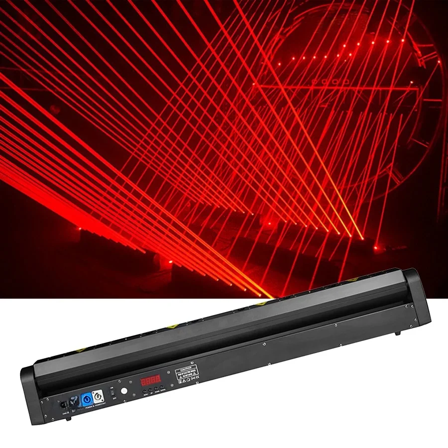 8 oczu Ruchoma głowica Światło laserowe 500 MW mobilna głowica Wiązka Światło sceniczne DMX Bar KTV Disco — zdjęcie 2