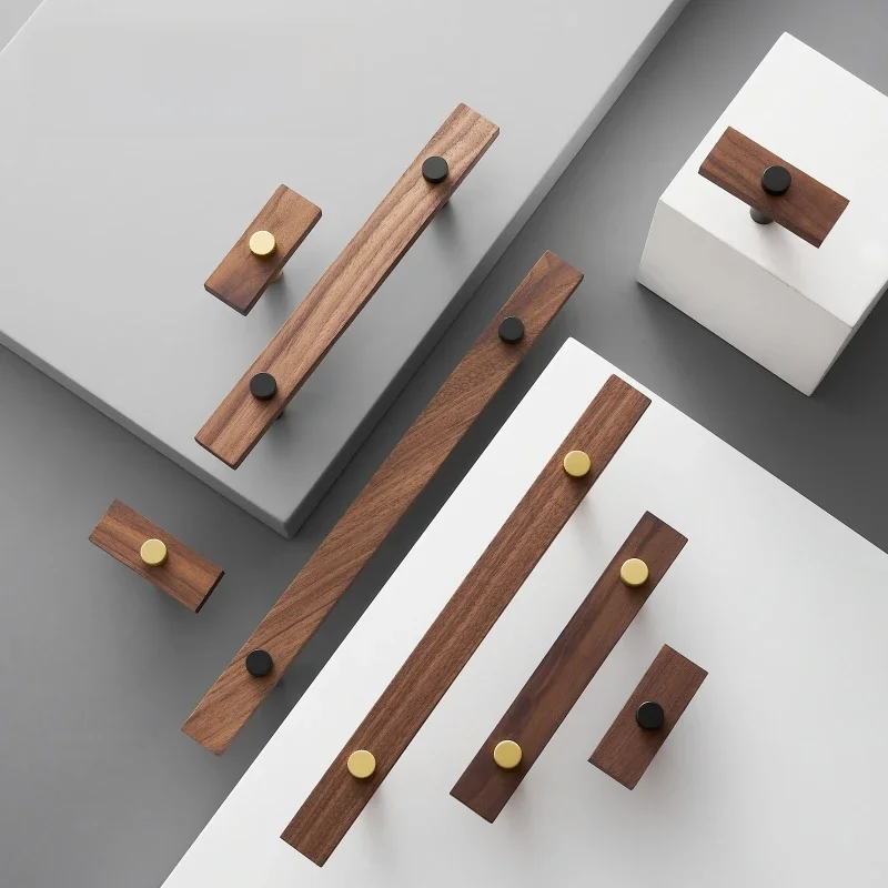 Dooroom Nussbaum Messing Möbel Griffe Lange Moderne Zieht Schrank Schrank Kommode Schuh Box Wein Bar