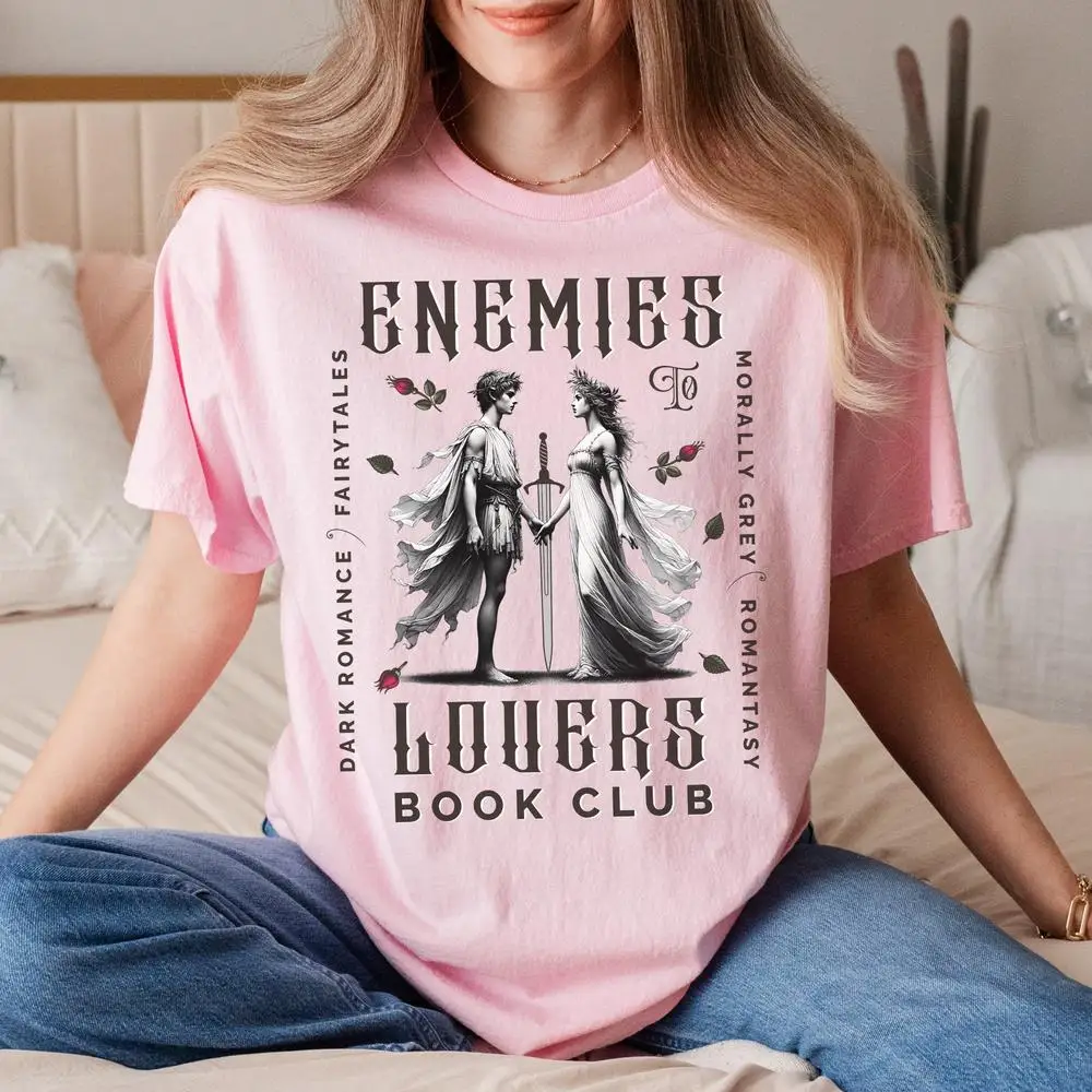 

Women Cotton T Shirt Romantasy Light Academia Shirt Fairy Grunge Tshirt Romantasy Reader Forbidden Romance Bookish Shirt