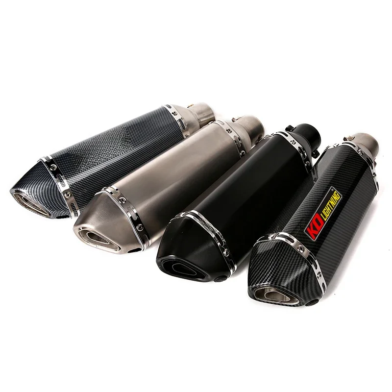 AliExpress Lightning Flash Universal 38-51 mm Motorcycle Exhaust Muffler Pipe Dirt Bike ATV Escape Removable DB Killer for CBR500R RC390 Z400 FZ6 GSR400