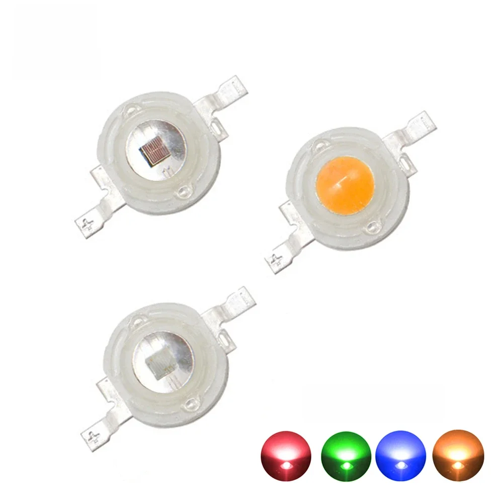 10szt 1W 3W High Power LED Light-Emitting Diode LEDs Chip SMD Warm White Red Green Blue Yellow For SpotLight Downlight Lamp Bulb — zdjęcie 2