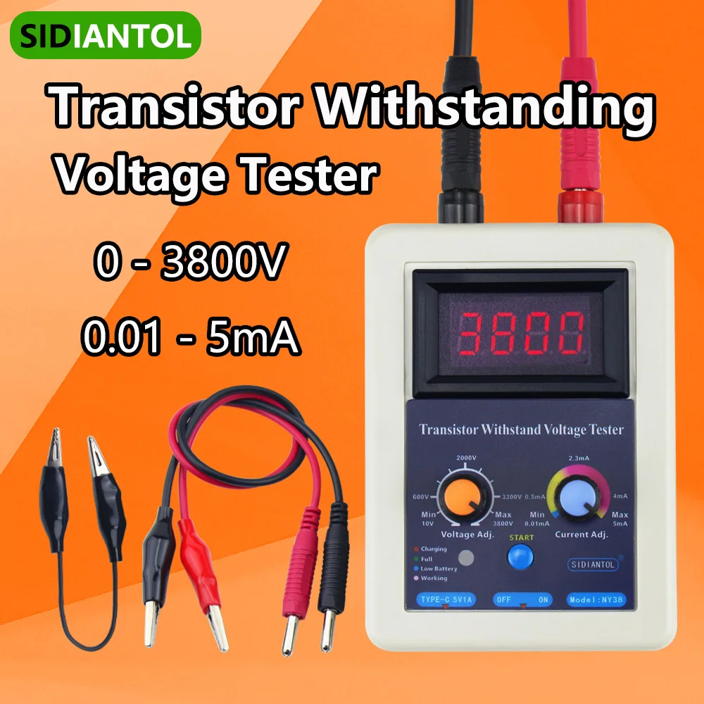 Igbt Capacidade de Tensão Transistor Tester Mos Triode Led Capacitor de Tensão Mov sem Suporte 0v3800v