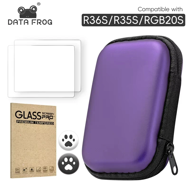 DATA FROG Tempered Glass Screen Protector For R36S / R35S / RGB20S Retro Handheld Game Console Protector Film