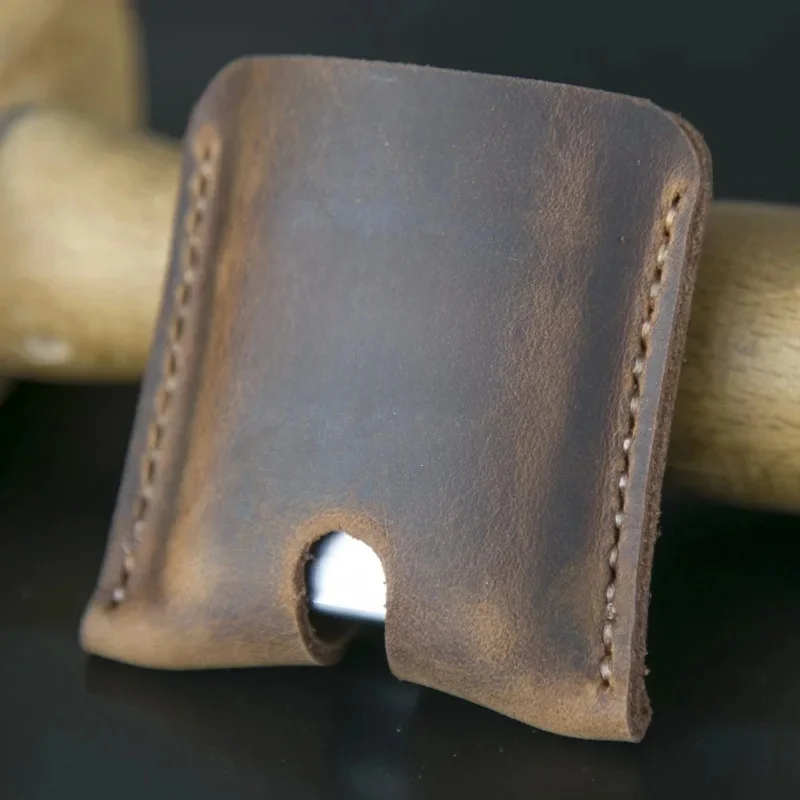 Etui na zapalniczkę z prawdziwej skóry, niestandardowy rękaw ochronny ze skóry bydlęcej, torba do przechowywania zapalniczki do etui na zapalniczkę Zippo — zdjęcie 2