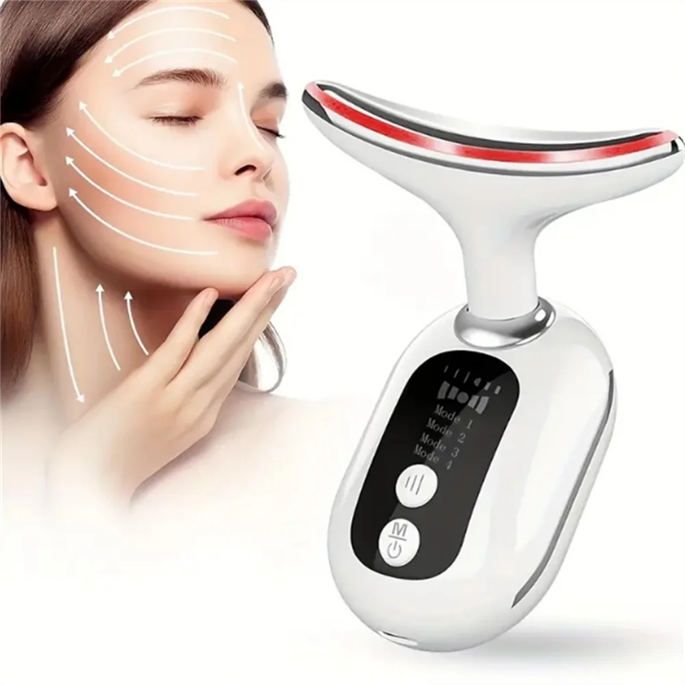 Rechargeable Face and Neck massager, 3-mode facial massage treatment tool, the perfect gift for women and girls