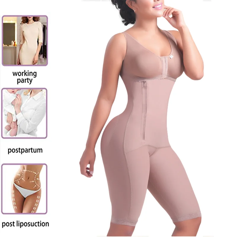 Fajas Reductoras Y Modeladoras Mujer Vrouwen Tummy Controle Side Rits Full Body Shaper Postpartum Sudation Bodysuit Taille Trainer