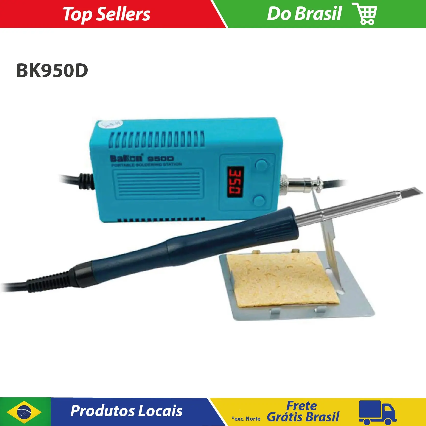 50 Watts Digital Soldering Station with T12 Tip BK950D - BAKON