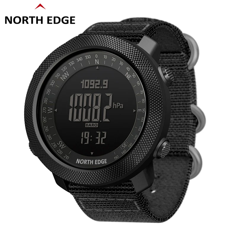 NORTH EDGE Men's sport Digital watch Running Swimming Military Army watches Altimeter Barometer Compass waterproof 50m Wristband