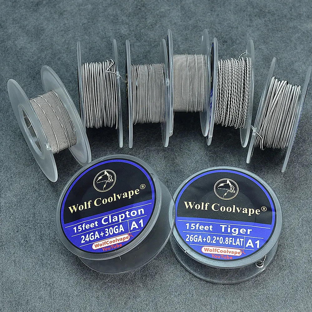 10/15 Chân A1/NI80/SS316L Ngoài Hành Tinh Hợp Nhất Clapton Dây Hổ Cuộn Dây Cho Làm Nóng Dây Taifun Gt5 rta Coilturd Một RDA QP KALI V2 RDA