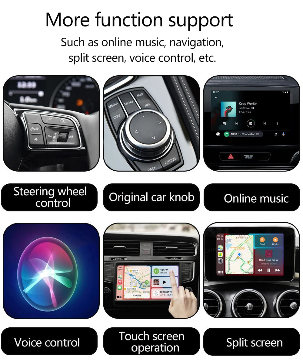 Ushi 2022 Carplay Mini Ai Box Android 11 Ingebouwde Netflix Gps Draadloze Android Auto Smart Auto Doos Voor ram 1500/2500/3500/4500