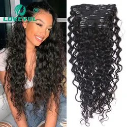 LOVEVOL Natural Wave Clip in Hair Extensions for Black Women 12