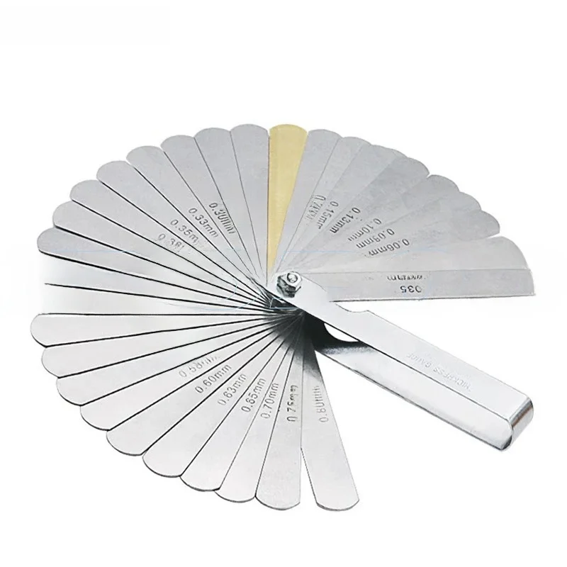 0,04-0,88 mm 32 ostrza Feeler Gauge Metryczny wypełniacz szczeliny Narzędzie pomiarowe grubości 1-15 mm Feeler wtyczki — zdjęcie 2