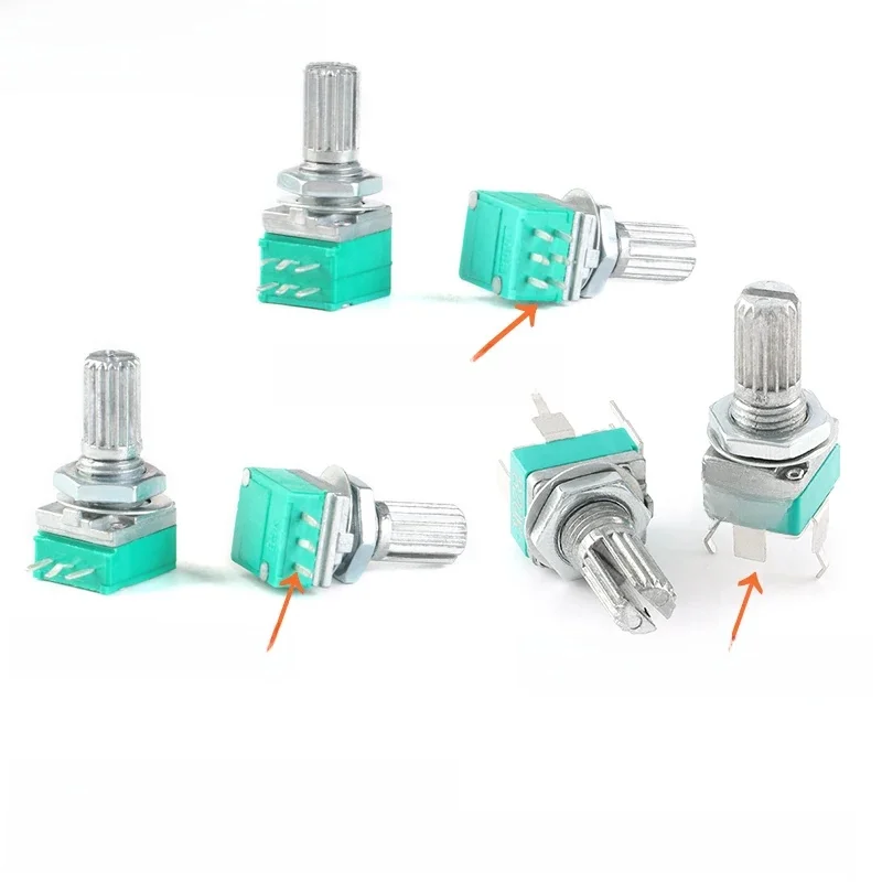 5 szt. RK097N Pionowy Pojedynczy Wzmacniacz Audio Potencjometr Uszczelniony RK097G B1K 5K 10K 20K 50K 100K 500K Zagięty 3-pinowy 6-pinowy z Nakrętką Uszczelniającą — zdjęcie produktu 7