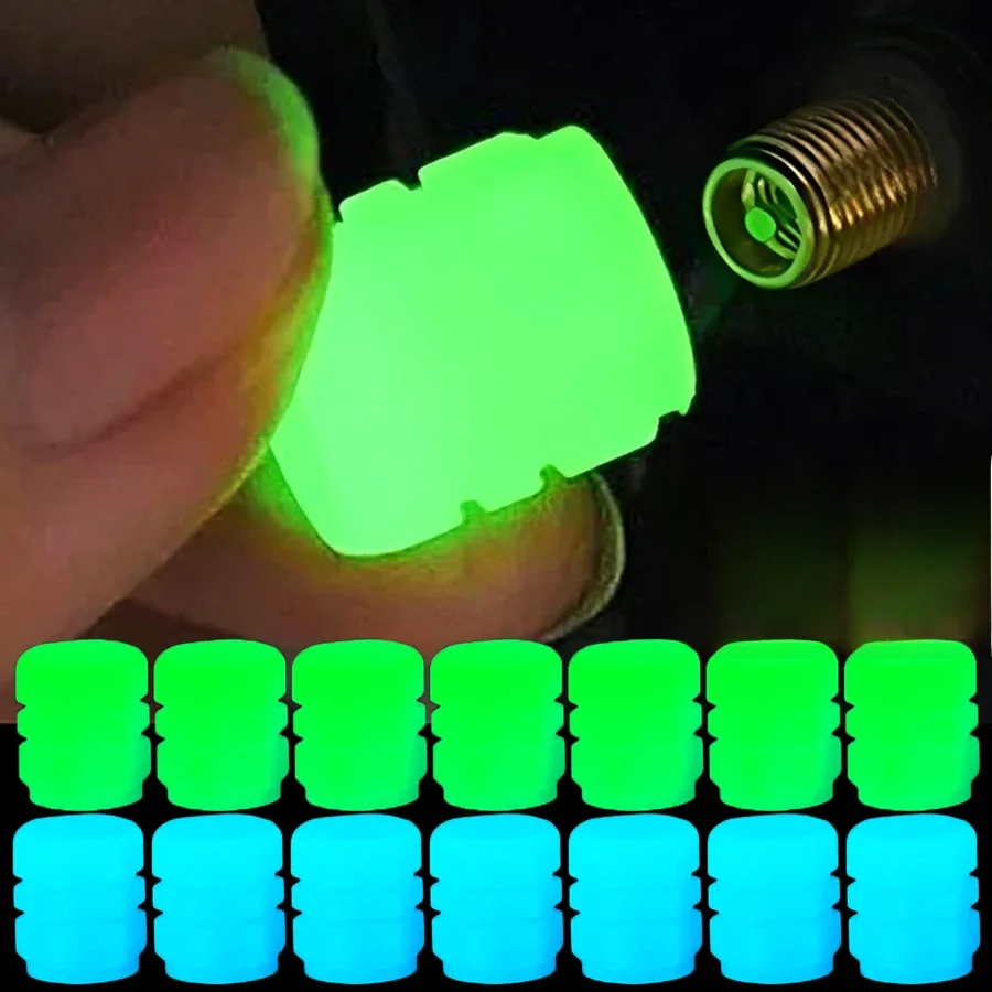 AliExpress Universal Car Luminous Tire Valve Caps Fluorescent Tyre Rim Stem Covers Glowing Decors Motorcycle