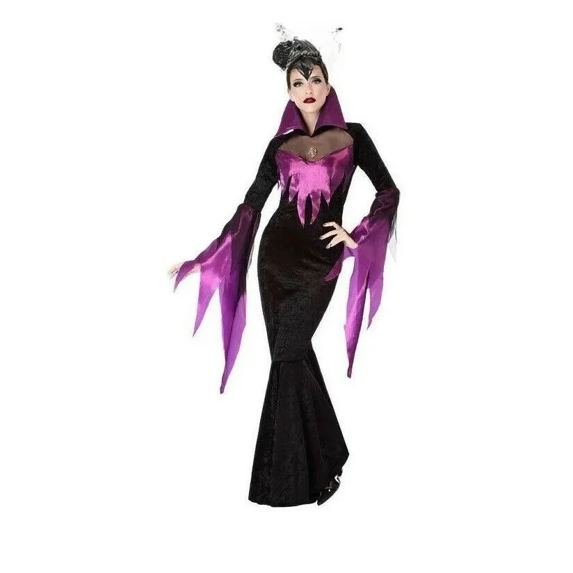 Adulto feminino mau rainha traje para halloween carnaval festas teatro vários tamanhos