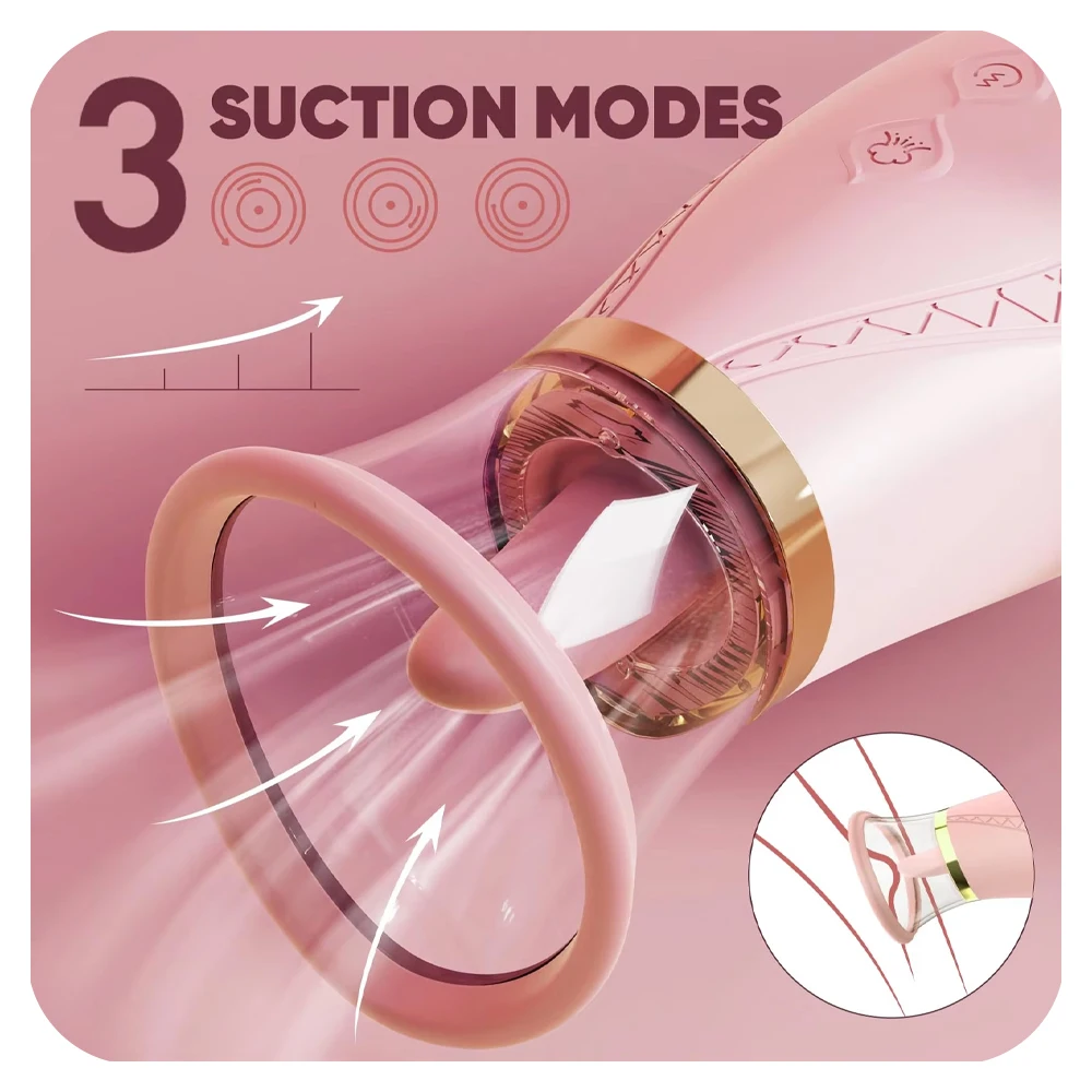 Woman Nipples Clitoris Licker Tongue Vibrator Orgasm Vagina Sucking Massager Stimulator Female Masturbator Sex Toys for Couples view 2