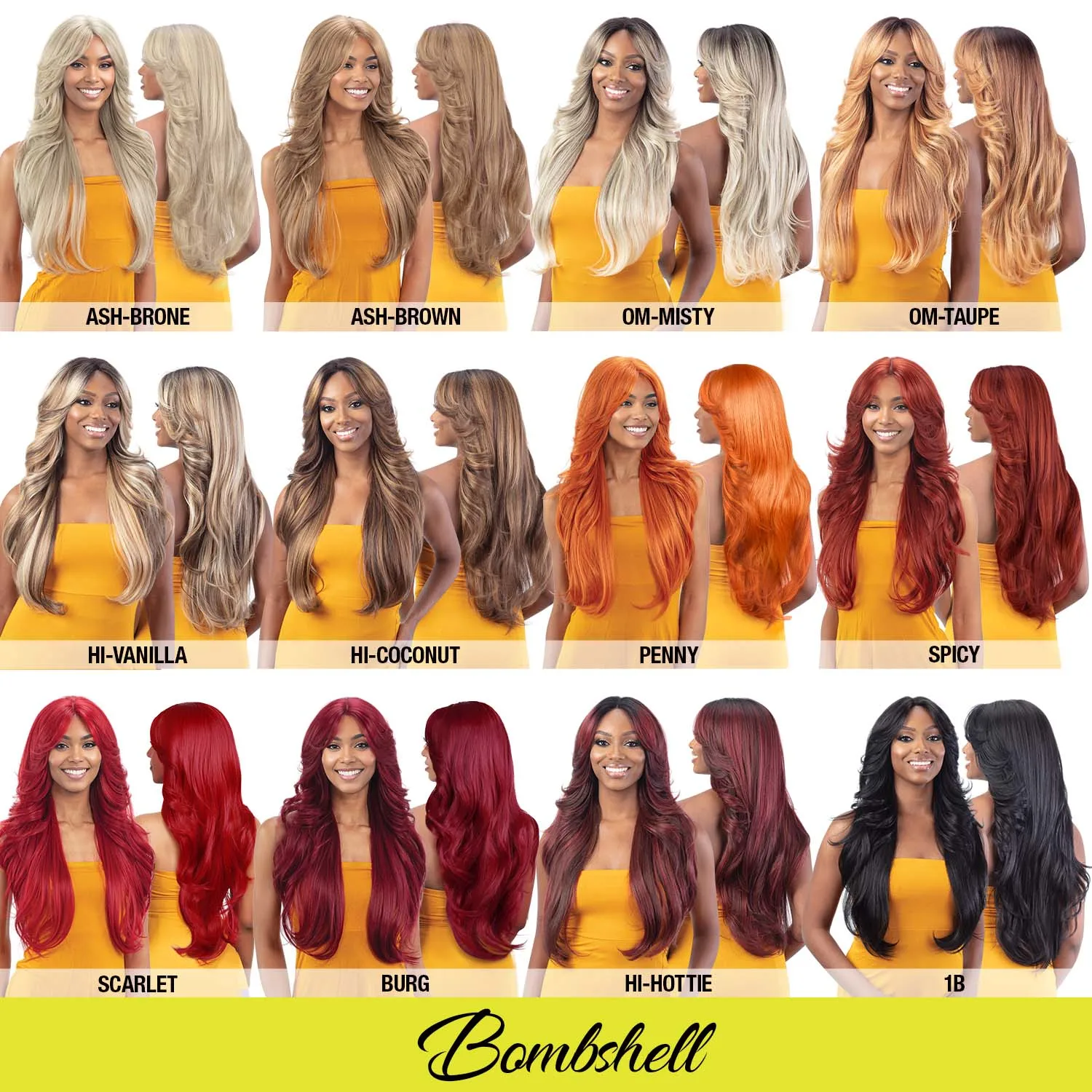 FreeTress Equal Curtain Bangs HD Lace Front Synthetic Wig Bombshell - Long Layered Blow Out Style, Glueless, Easy to wear