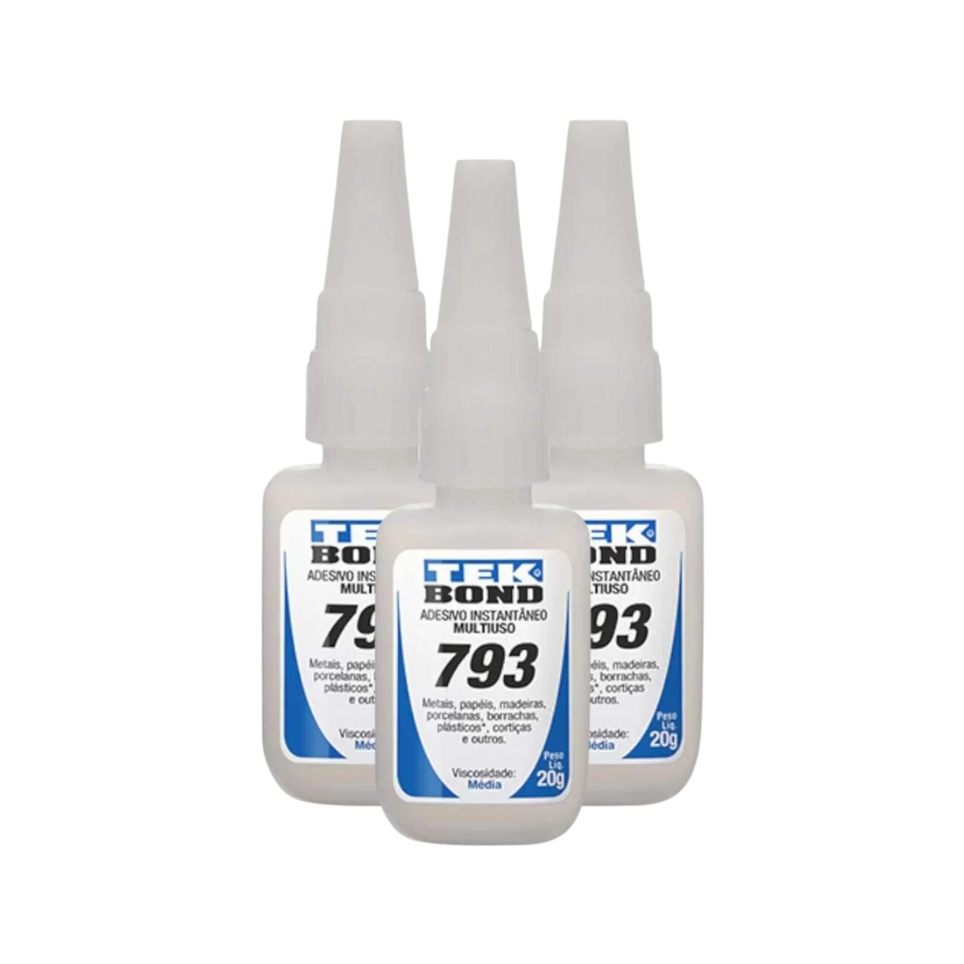 3 Units Glue Tek Bond 793 20g for nails and general articles