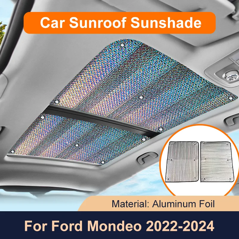 

2 Pcs Car Sunroof Sunshade Roof Sunscreen Heat Insulation Windscreen Accessories for Ford Mondeo Taurus 5th 2022 2023 2024 2025