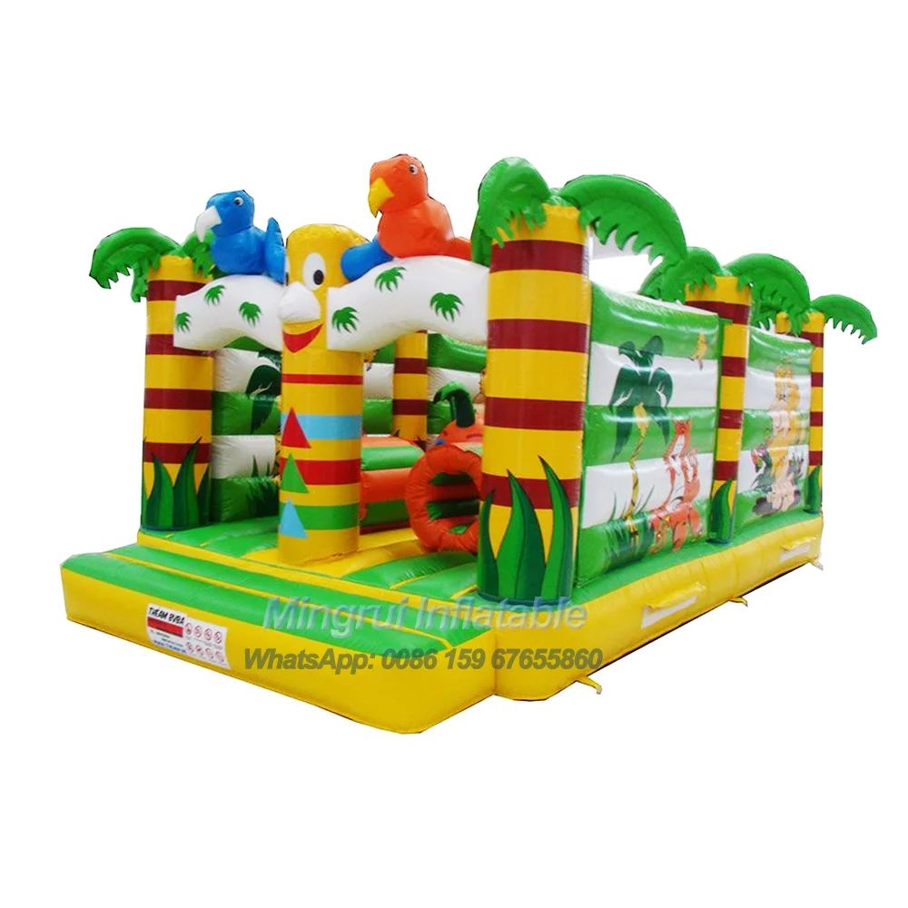 Inflatable Forest Jungle Bouncing House for Kids, Bouncy Castle