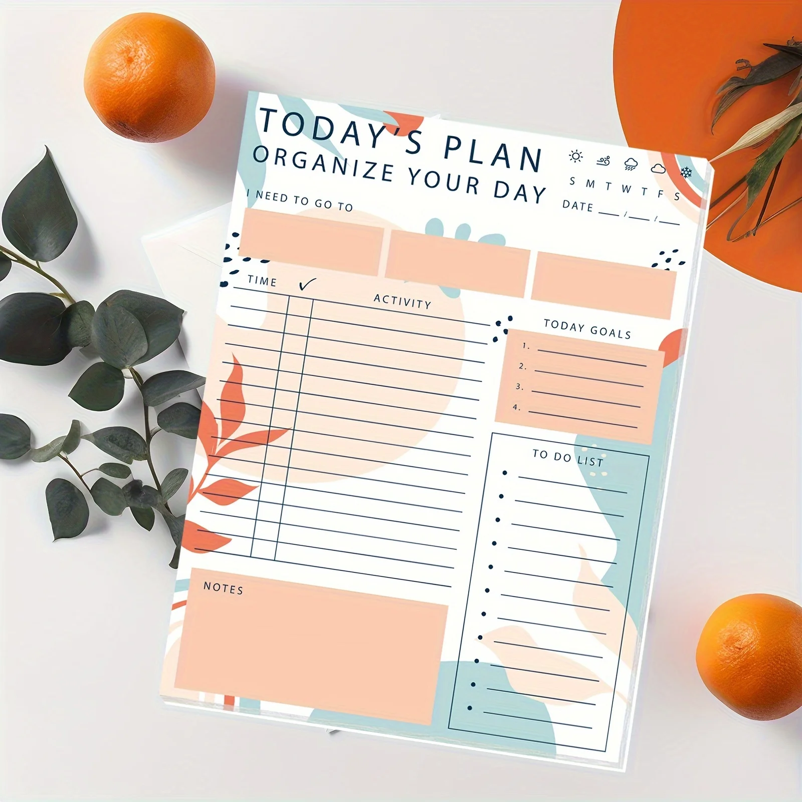 Simple daily planner schedule notepad planning notebook comes with magnetic office supplies school supplies teaching supplies