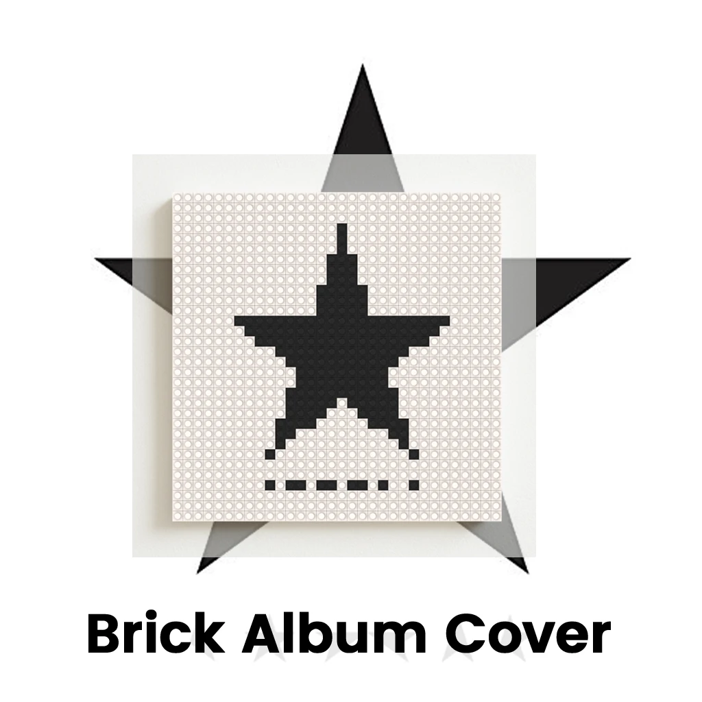 

D-David Bowie Poster Poster Print Rock Star Brick Mosaic Art Building Blocks Poster Home Decor